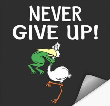 Elon mosks rule_Never giveup (Bird swallowing a frog while it hanged her neck)